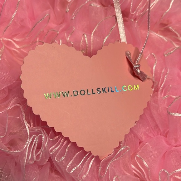 DOLLS KILL Sugar Thrillz In Your Fantasies Ruffle Tulle Crop Top - Picture 9 of 11